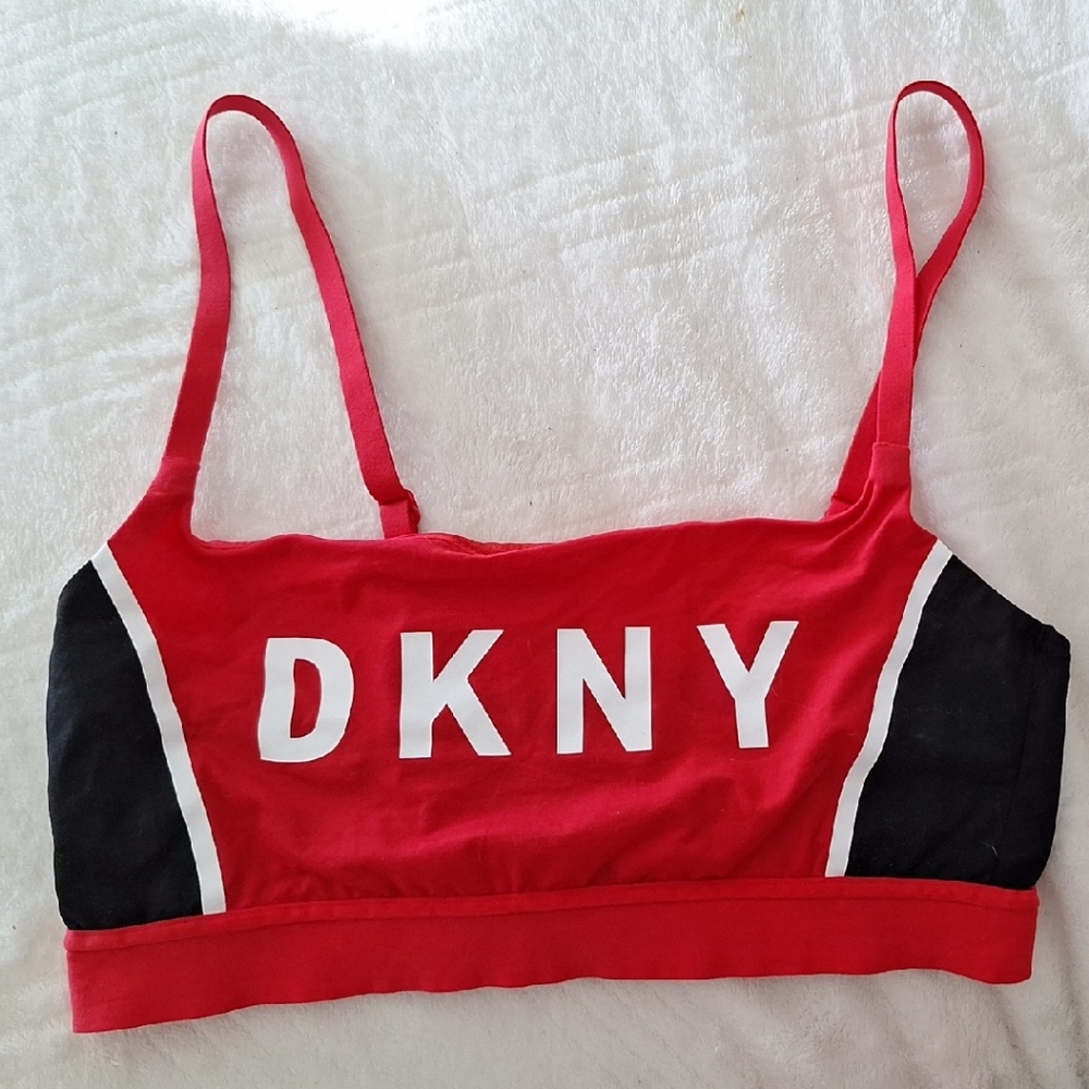 DKNY Kids Red and Black Strappy Top